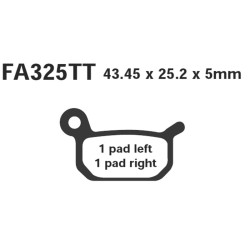 Brake Pads Ktm-Lem-Tomos - FA325TT