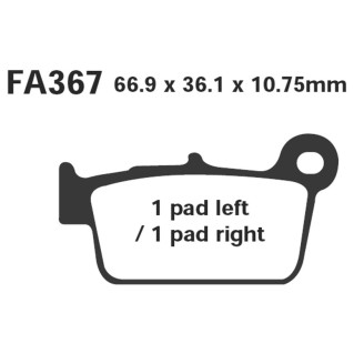 Brake Pads Yamaha Yz 03- Rear for APRILIA 450/550 SXV/RXV nd and other model Brake Pads EBC