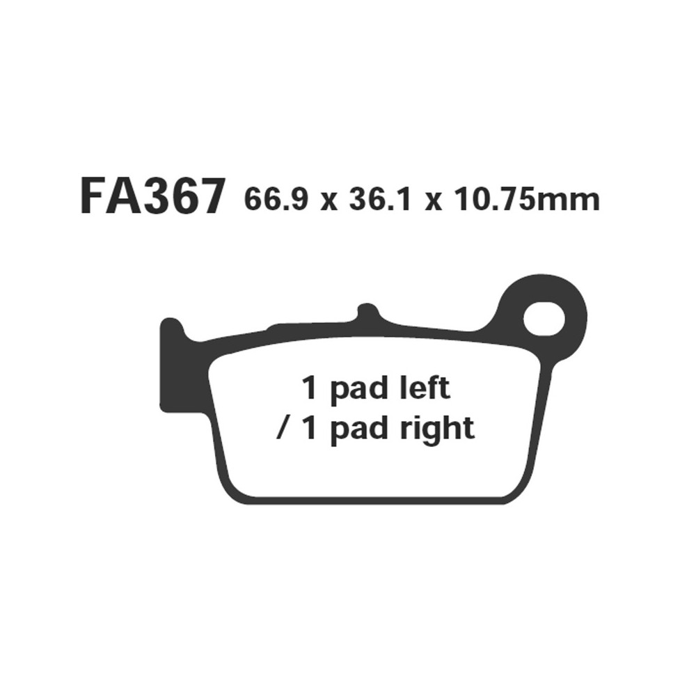 Brake Pads Yamaha Yz 03- Rear for APRILIA 450/550 SXV/RXV nd and other model Brake Pads EBC