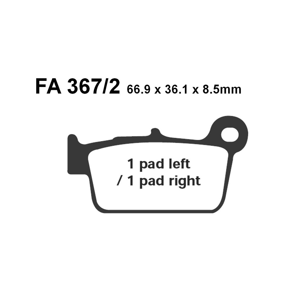 Brake Pads Beta Rr 50/125/400/450 Alp 125 Rear - FA367/2TT