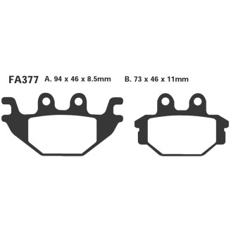 Brake Pads Kymco Kxr/Mxu 250FRONT for YAMAHA MT-125 14-21 and other model Brake Pads EBC