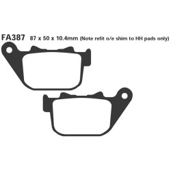 Pastiglie H.D.883 04- Post. Pastillas de freno EBC