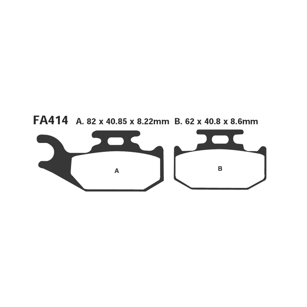 Brake Pads Suzuki 700 KINGQUAD05-07 Frontdx - FA414TT