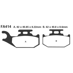 Brake Pads Suzuki 700 KINGQUAD05-07 Frontdx - FA414TT