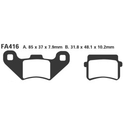 Brake Pads Quadzilla 06- Front Brake Pads EBC