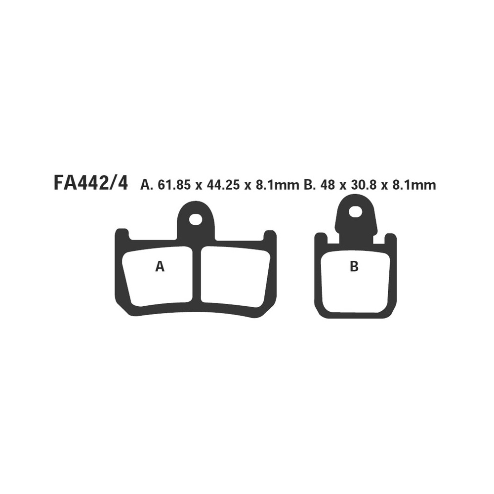 Brake Pads Yamaha Yzf R1 07-Mt-01 07- Front - FA442/4
