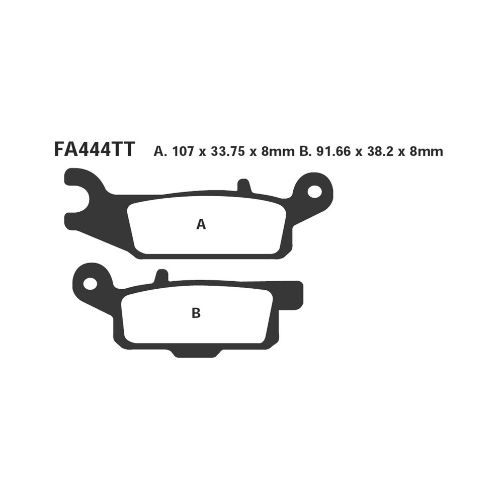 Pastiglie Yfm 700 Grizzly 07-Ant.Dx Pastiglie Freno EBC
