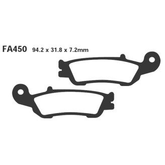 Brake Pads Yamaha YZ250 07-Front - FA450TT