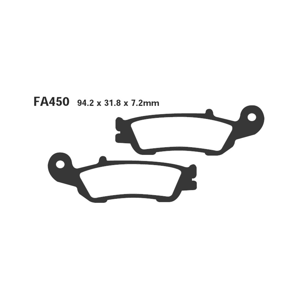 Brake Pads Yamaha YZ250 07-Front Brake Pads EBC