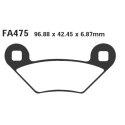 Pastiglie Polaris 500 XP09- Ant./Post. per POLARIS Sportsman 500/550/850 09- Bremsbeläge EBC