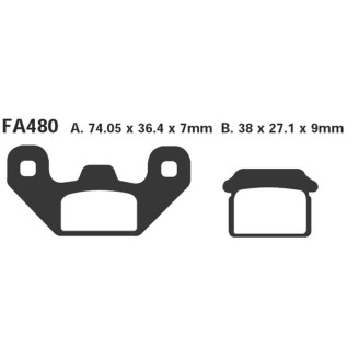 Brake Pads Quadzilla Wk 14006-08 Rear Brake Pads EBC