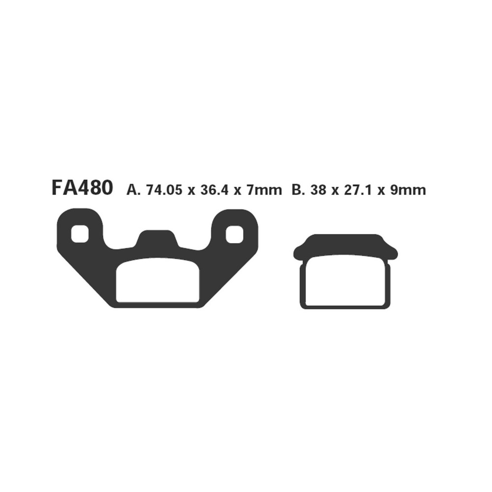 Brake Pads Quadzilla Wk 14006-08 Rear - FA480