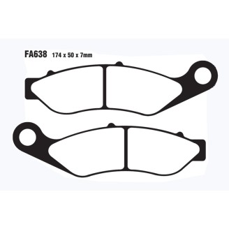 Brake Pads Hh H.D. Trike Triglide Ultra 14- Rear for HARLEY DAVIDSON Trike Tri Glide Ultra nd Brake Pads EBC