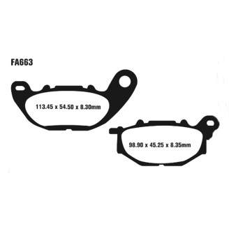 Brake Pads Fa Yamaha Mt-03 Fr.Rh - FA663