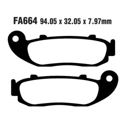 Brake Pads Fa Swm Silver VASE18- Front for SWM 440 Gran Turismo/Silver Vase 18- Brake Pads EBC