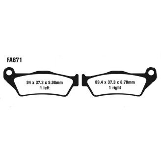 Brake Pads Bmw K1200 07-10K1300 09-15 Rear - FA671