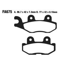 Brake Pads Tt Yamaha Yxm 700E14- Reardx - FA675TT