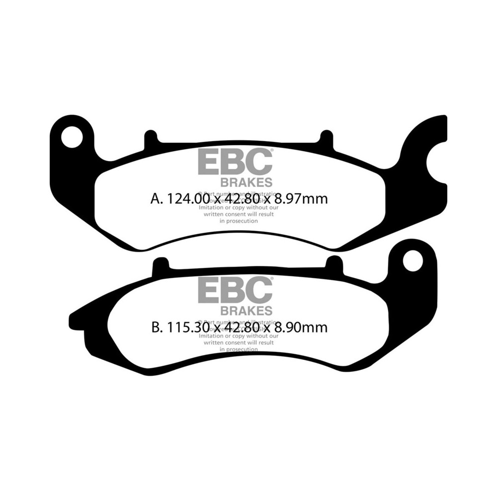 Ebc Disc Pad Set for BENELLI : TNT 125/135 17-28 and other model Brake Pads EBC