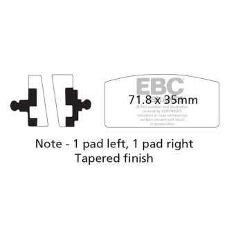 Brake Pads V Bmw R60-75-80-90 Brake Pads EBC