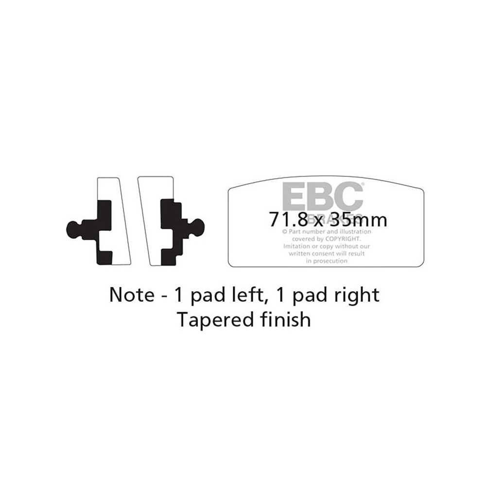 Brake Pads V Bmw R60-75-80-90 Brake Pads EBC