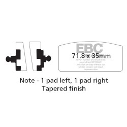 Brake Pads V Bmw R60-75-80-90 Brake Pads EBC
