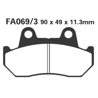 Brake Pads V Honda GL1500 Reargoldwing - FA069/3V