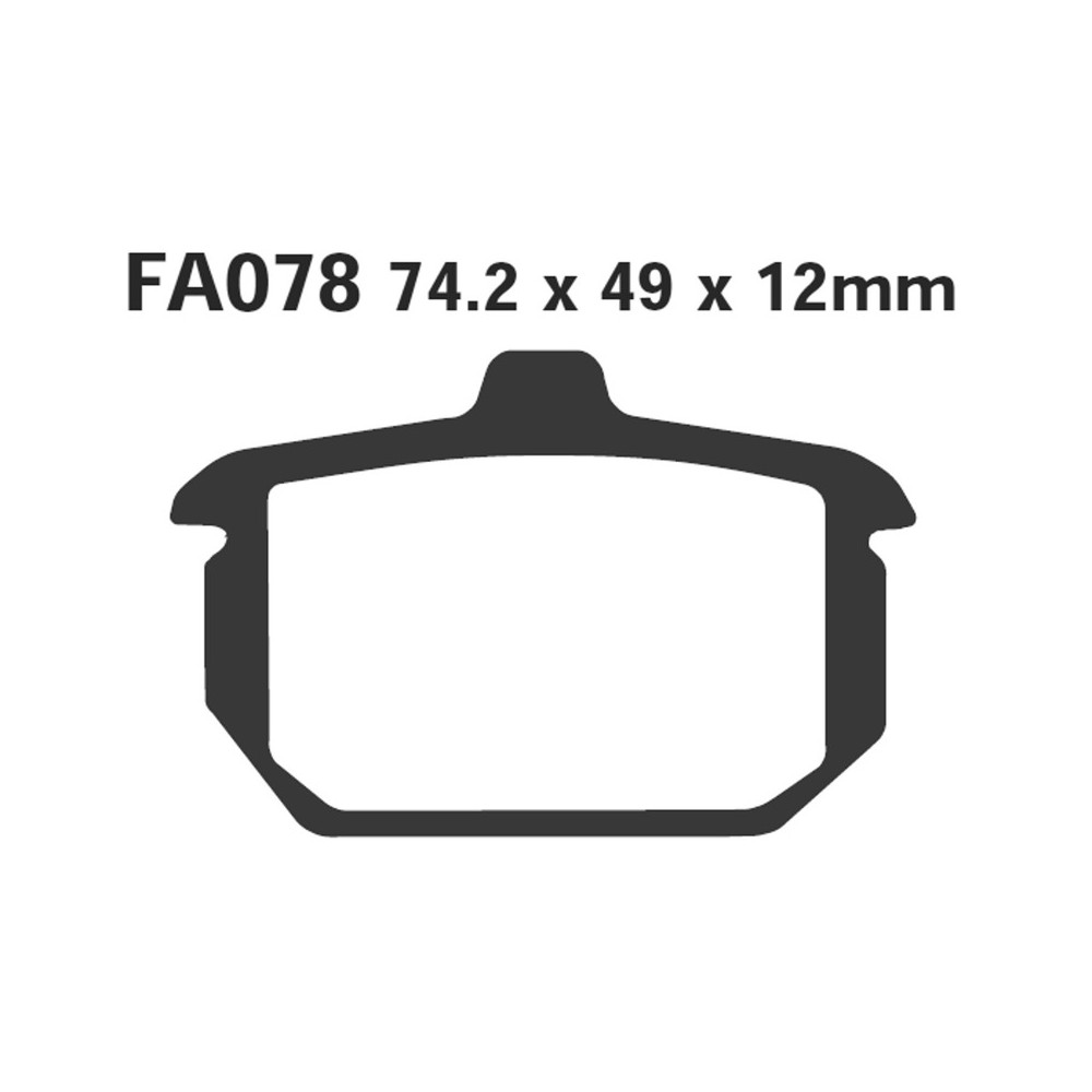 Brake Pads V H.D.Xl-Fx-Fxd-Fxst 82-87 Rear - FA078V