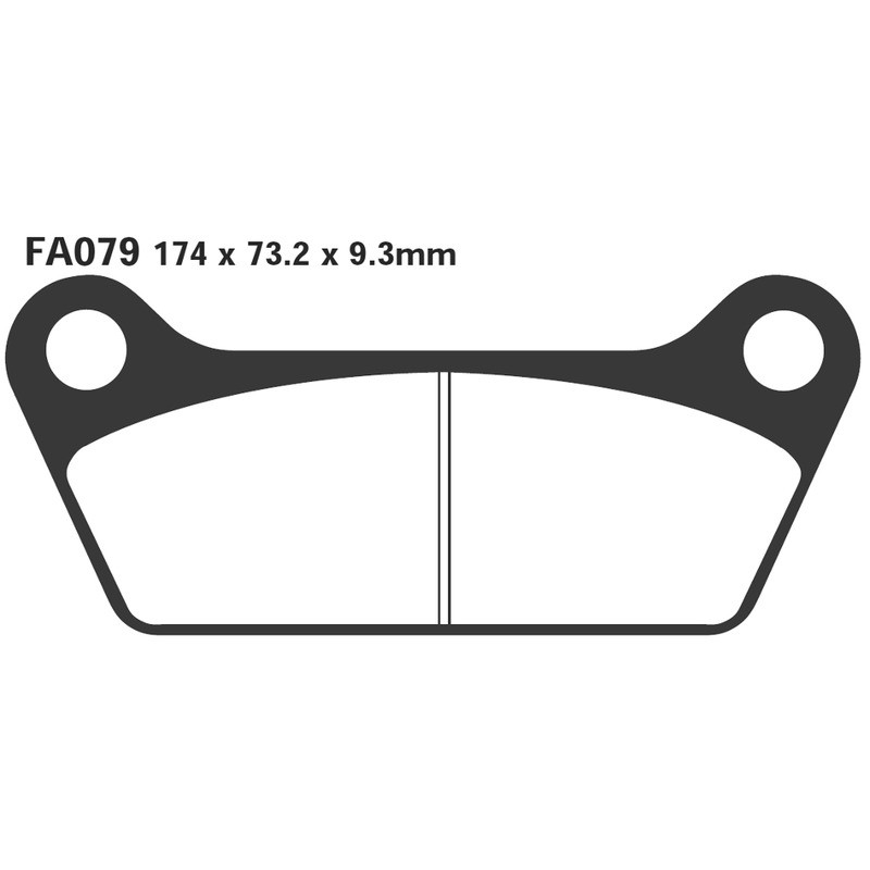 Pastiglie V H.D.Fl-Flt 81-84POST. per HARLEY DAVIDSON FL/FLH 81-84 e altri modelli Pastillas de freno EBC