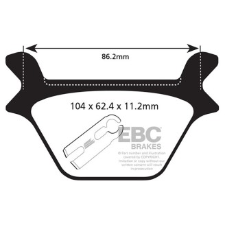 Brake Pads V H.D.87-99 for HARLEY DAVIDSON FXST/FXSTB/FXSTC/FXSTS/FLST/FLSTC/FLSTF/FLSTS/FLSTN/XL/XLH/XLCH/XLS/XLX/FXD/FXDL/FXDWG/FXR/FXRS/FXRT/FXRD/FXLR 87-89 Brake Pads EBC