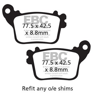 Brake Pads V Honda CBR600/1000/Kawa Zx-10R/Suzuki Gsx-R 1000 - FA436V