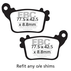 Brake Pads V Honda CBR600/1000/Kawa Zx-10R/Suzuki Gsx-R 1000 - FA436V
