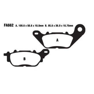 Brake Pads V Yamaha Yzf R3 15- - FA662V