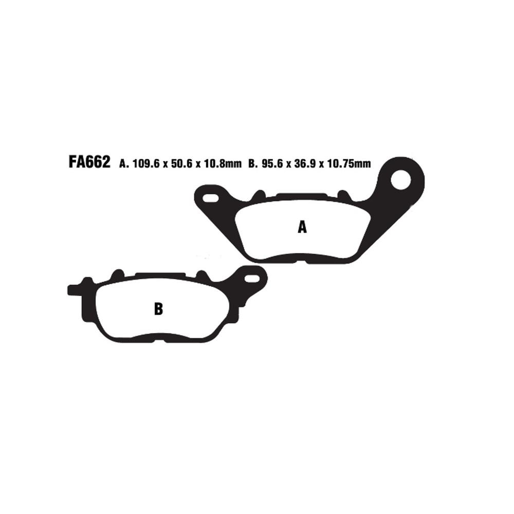 Brake Pads V Yamaha Yzf R3 15- - FA662V