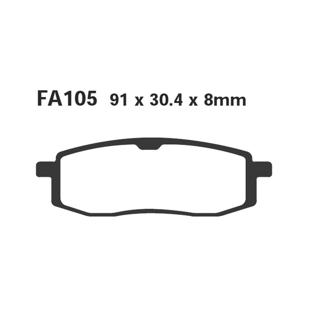 Pastiglie R Yamaha TT600 -92 Bremsbeläge EBC