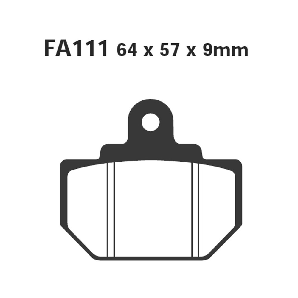 Brake Pads R Honda Fl 400PILOT 89-93 Rear - FA111R
