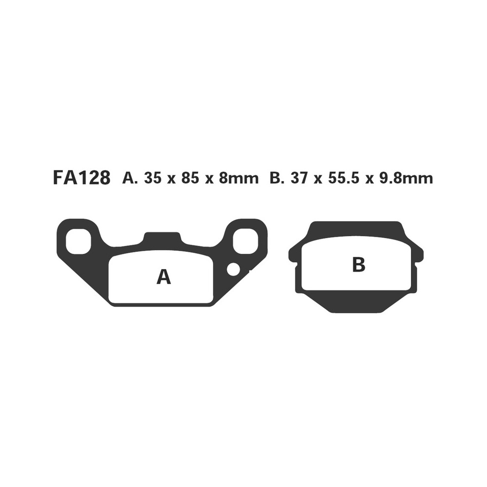 Brake Pads R Kawasaki Ksf 25094-04 Front - FA128R