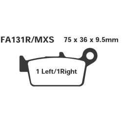 Brake Pads R Honda Cr-Cre-Crmxr Brake Pads EBC