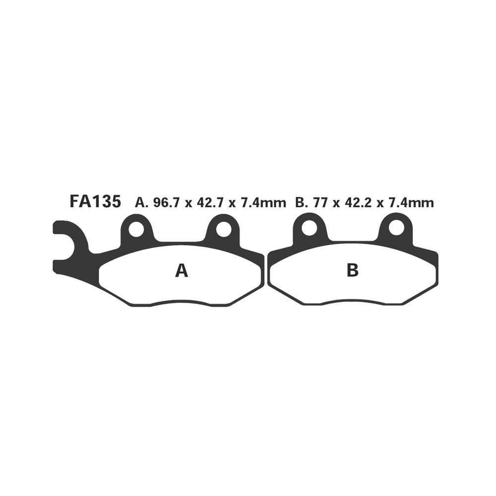 Brake Pads R Husqvarna-Kawasaki Suzuki-Yamaha - FA135R