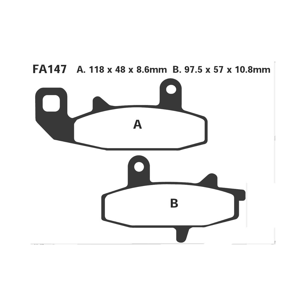 Brake Pads R Suzuki DR650 91-95 Front - FA147R