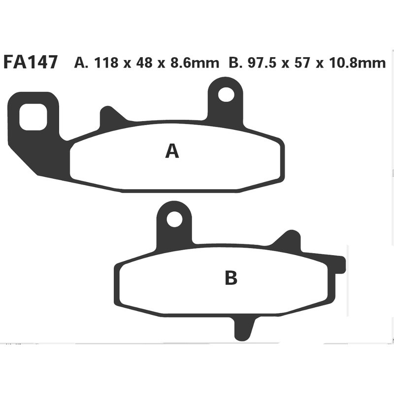 Brake Pads R Suzuki DR650 91-95 Front for SUZUKI DR 650 91-95 Ant. nd Brake Pads EBC
