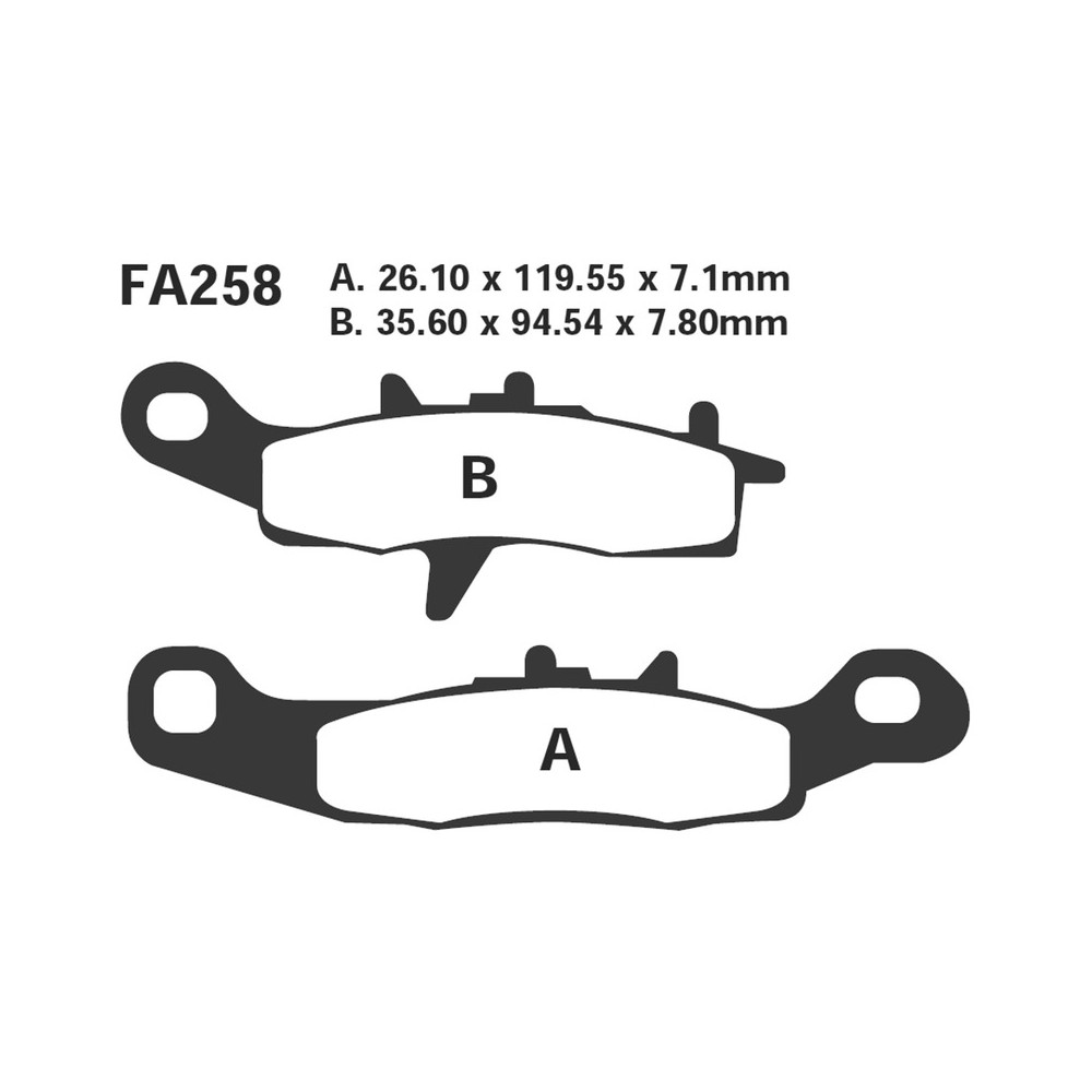 Pastiglie R Suzuki Rm 85 05-09ANT. per SUZUKI RM 85 05-09 Ant. nd Bremsbeläge EBC