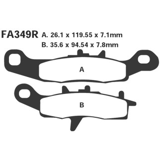 Brake Pads R Kawa-Suzuki Dx - FA349R