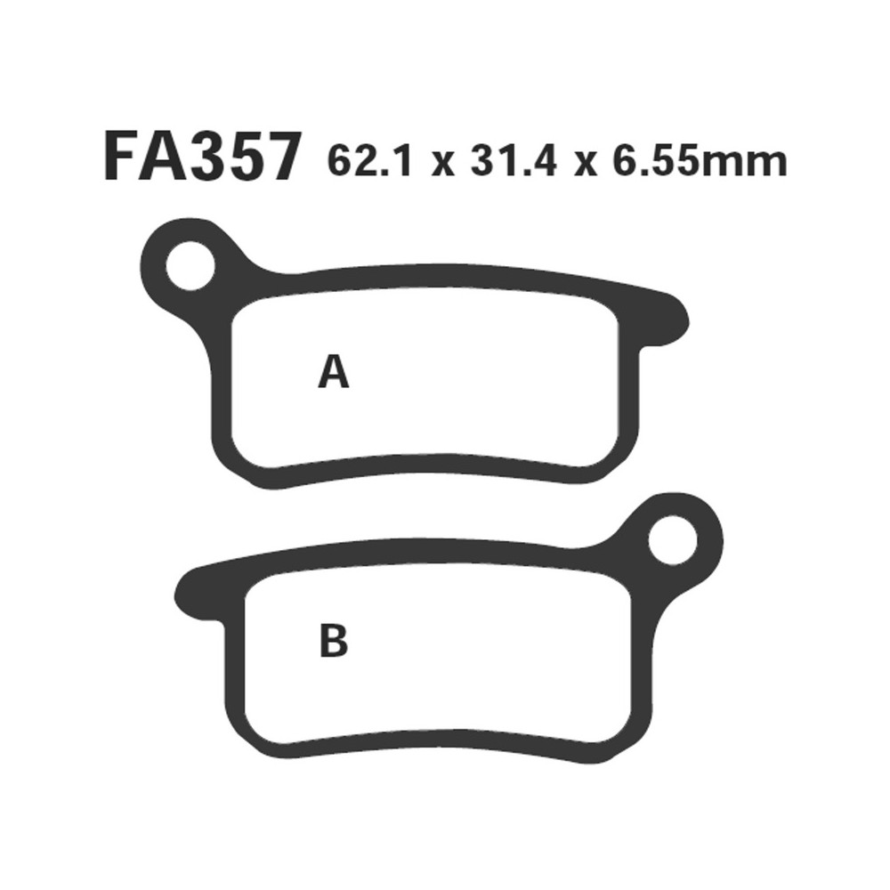 Pastiglie R Ktm Sx 65 02- Ant. Pastiglie Freno EBC