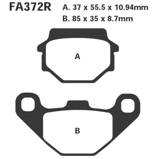 Brake Pads R Suzuki 500 VINSON03-06 Rear - FA372R