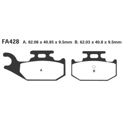 Brake Pads R Yamaha YXR66 Rhino YFM700 Raptor 06- Rear - FA428R
