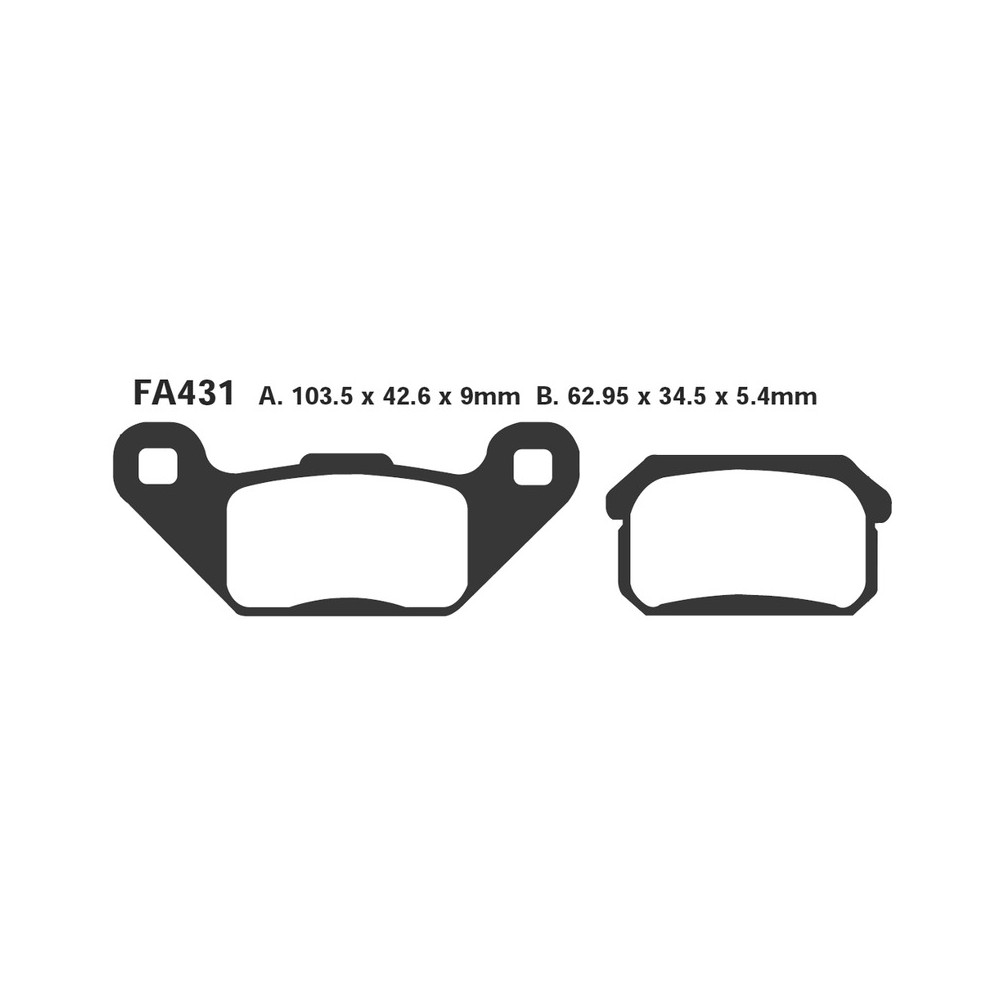 Brake Pads R Quadzilla 06-Rear - FA431R