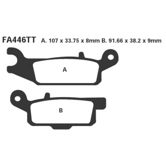Brake Pads R Yfm 700 GRIZZLY07- Rear Rh - FA446R