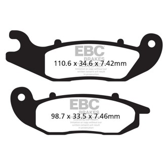 Brake Pads Tt 125 Terra/Adventure 07- for DERBI Terra 125 07- and other model Brake Pads EBC