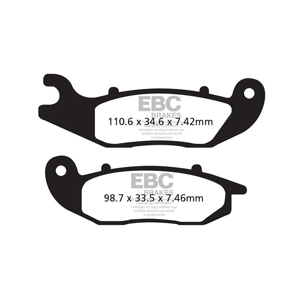 Brake Pads R Derbi Terra 125FRONT for DERBI Terra 125 07- and other model Brake Pads EBC