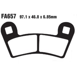 Brake Pads R Polaris 900 Rzr for POLARIS 900 RZR/RZR S 15- Brake Pads EBC